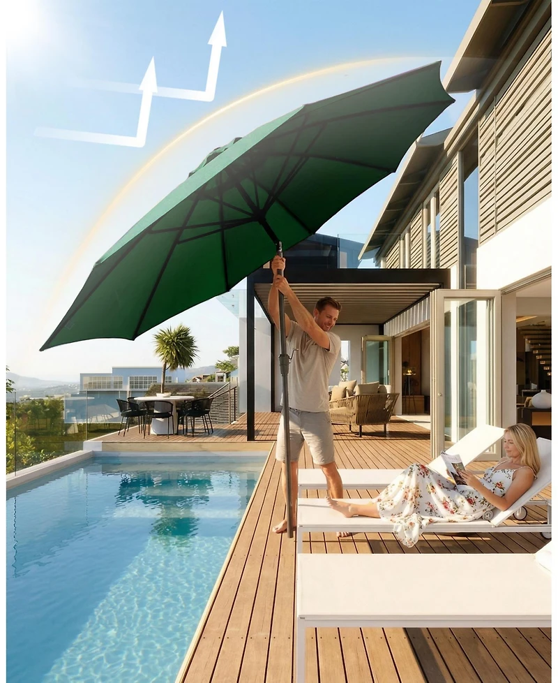 gaomon Garden Backyard Outdoor Patio Market Table Umbrella for Deck and Poolside