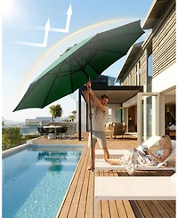 gaomon Garden Backyard Outdoor Patio Market Table Umbrella for Deck and Poolside
