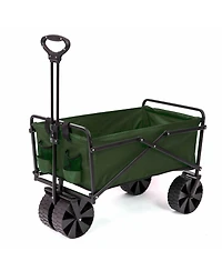 Seina 150lb Capacity Collapsible Steel Frame Outdoor Utility Wagon Cart