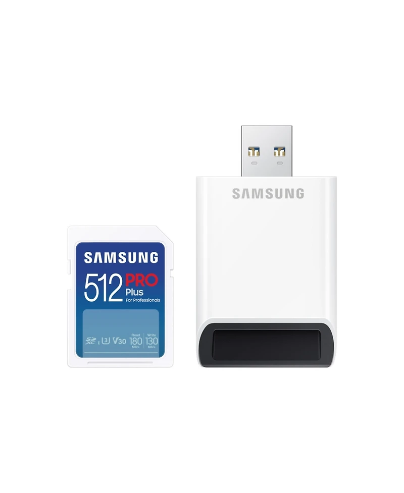 Samsung 512GB Pro Plus Sd Memory Card with Reader