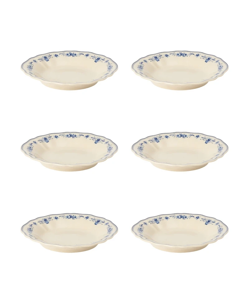 Costa Nova Vila Floral Pattern Pasta Plates, Set of 6