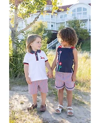 Florence Eiseman Big Girl Knit Top With Ric Rac, Flowers and Star