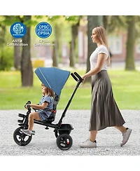 Costway Toddler 4-in-1 Tricycle Trike w/ Convertible Seat