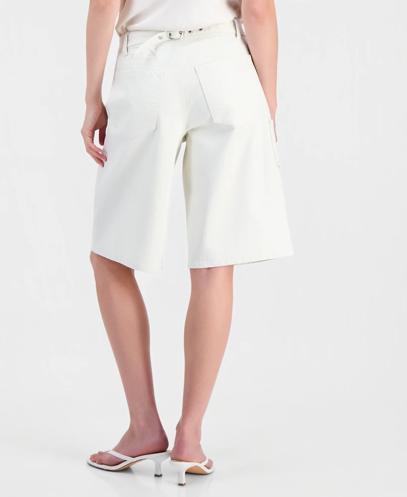 Bar Iii Women's Denim Cargo Shorts, Macy's Exclusive