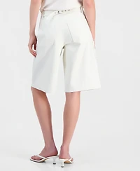 Bar Iii Women's Denim Cargo Shorts, Macy's Exclusive