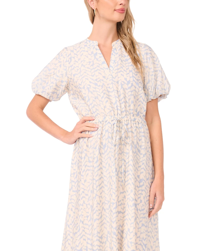 Vince Camuto Women's Puff-Sleeve Woven Maxi Dress
