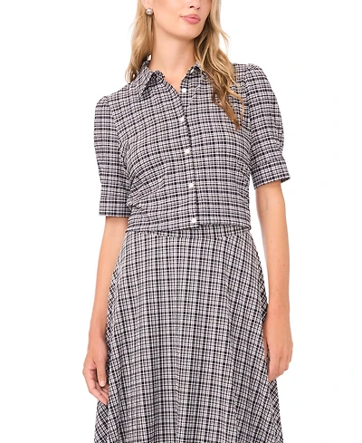 Vince Camuto Women's Puff Shoulder Button Down Shirt