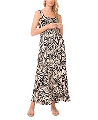 Vince Camuto Women's Thick Strap Square Neck Maxi Dress