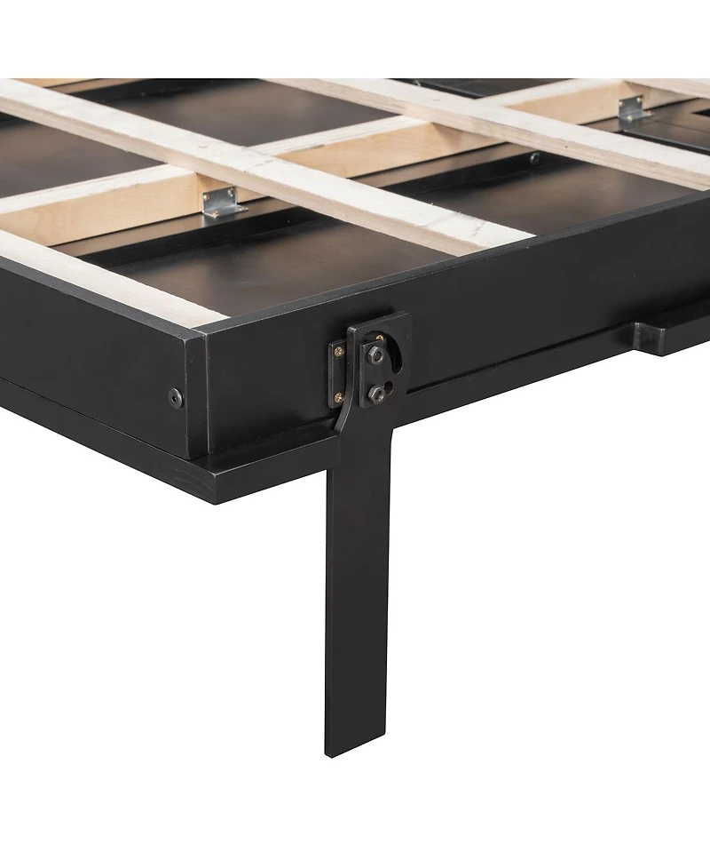 Streamdale Furniture Murphy Bed with Storage, Lights, and Shelves