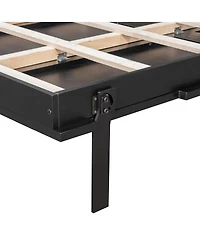 Streamdale Furniture Murphy Bed with Storage, Lights, and Shelves