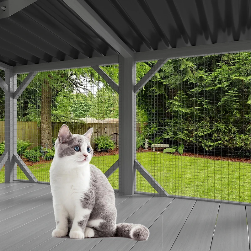 Streamdale Furniture Wooden Cat Window Perch for Large Indoor Cats - Sunbathing and Napping Hammock