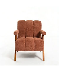Streamdale Furniture Mid-Century Modern Cloud-Shaped Chenille Accent Chair