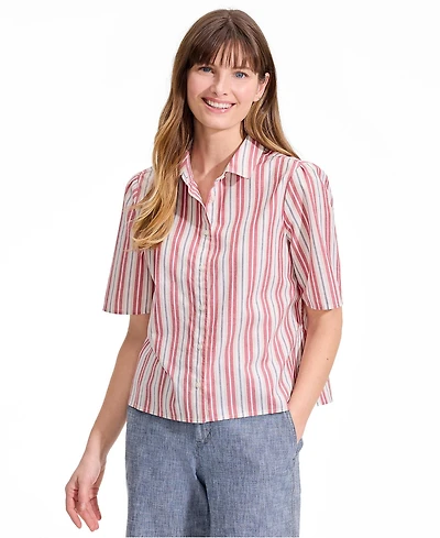 Lands' End Women's Poplin Button Front Shirt