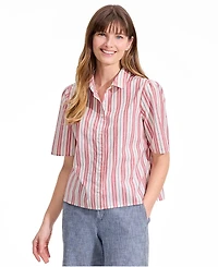 Lands' End Women's Poplin Button Front Shirt
