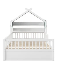 Streamdale Furniture Wooden House Bed with Storage Headboard Shelf