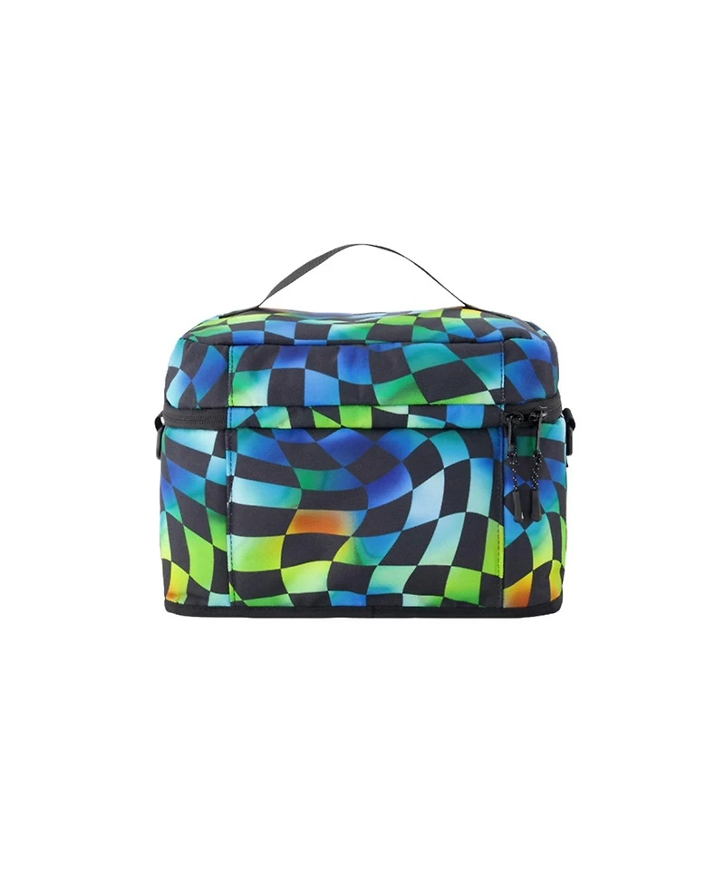 Deux par Deux Little Boy Checkered Adventure Functional Lunch Box