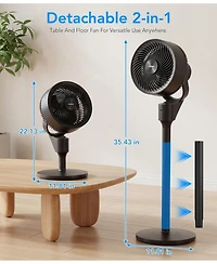 Cowsar Pedestal Fan, 3 Spd, 6H, 80degree(s) Osc, Aroma, Detachable