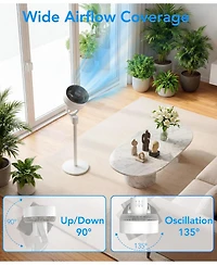 Cowsar Pedestal Fan, 3 Spd, 6H, 80degree(s) Osc, Aroma, Detachable