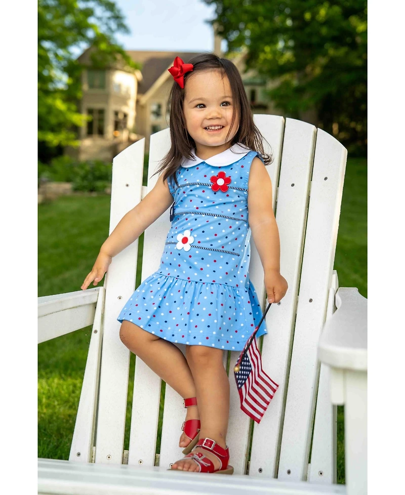 Florence Eiseman Little Girl Printed Knit Dress With Flowers