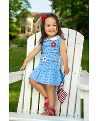 Florence Eiseman Little Girl Printed Knit Dress With Flowers