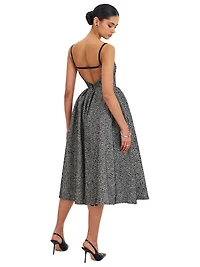 Miss Circle Women's Katalina Tweed Backless Midi Dress