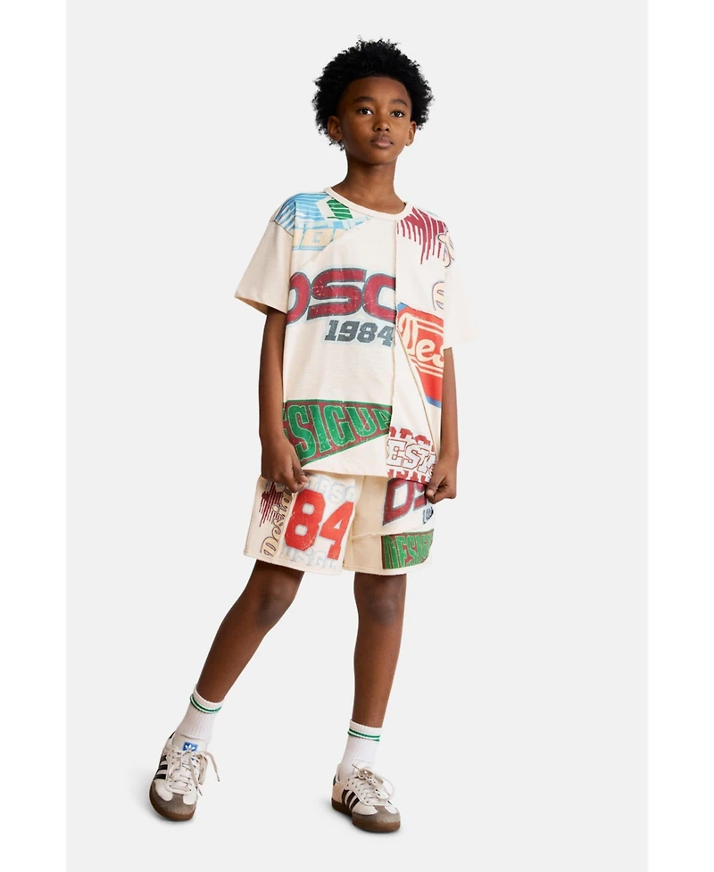 Desigual Girls's Printed logo T-shirt