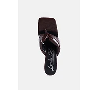 Phantom Ruched High Heeled Thong Sandals