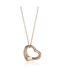Pre-Owned Tiffany & Co Rose Gold Elsa Peretti Open Heart Pendant