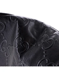 Pre-Owned Gucci Front Pocket Belt Bag Gg Embossed Perforated Leather
