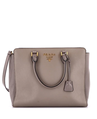 Pre-Owned Prada Medium Convertible Open Tote Saffiano Leather