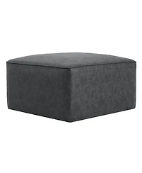 Streamdale Furniture Upholstered Square Pu Leather Ottoman