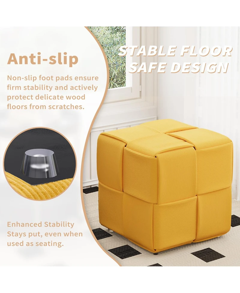 Streamdale Furniture Corduroy Ottoman Foot Rest