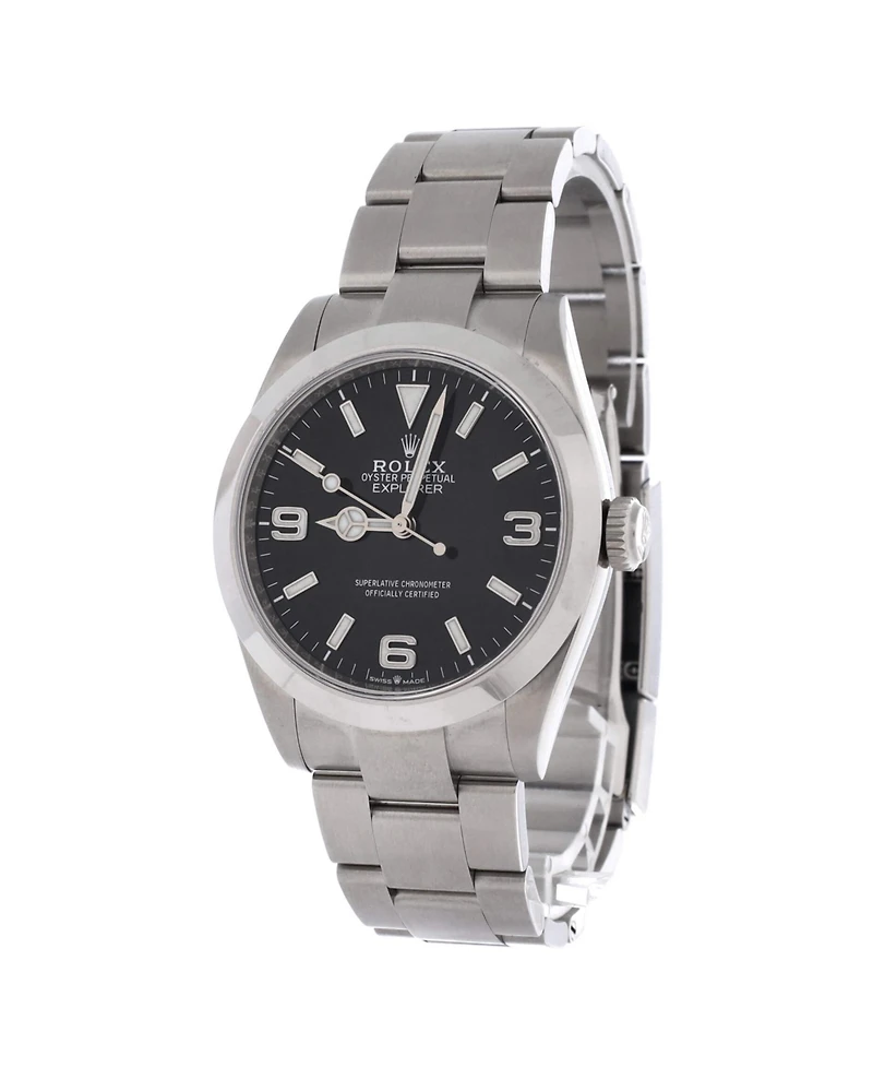 Pre-Owned Rolex Oyster Perpetual Explorer Automatic Watch in Stainless Steel 40mm