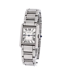 Pre-Owned Cartier Must de Cartier Tank Quartz Watch in Stainless Steel 22mm