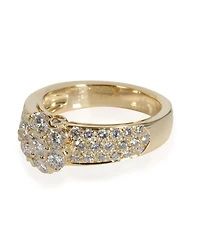 Pre-Owned Van Cleef & Arpels Fleurette Diamond Ring in 18K Yellow Gold 1.15 Ctw