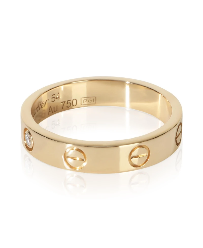 Pre-Owned Cartier Yellow Gold Diamond Small Model Love Ring