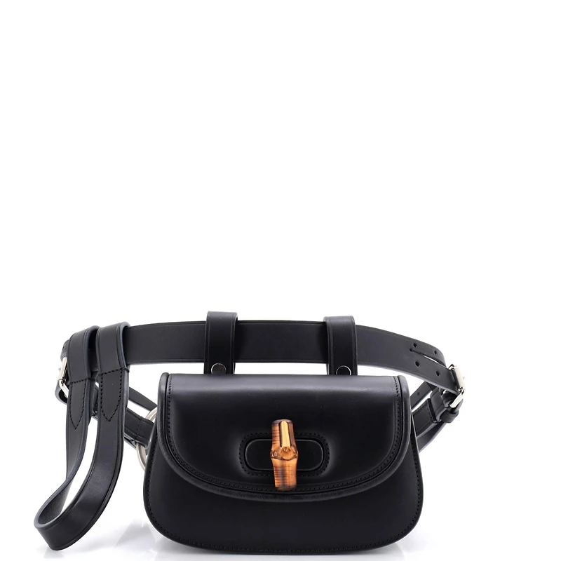 Pre-Owned Gucci Mini Bamboo 1947 Belt Bag Leather