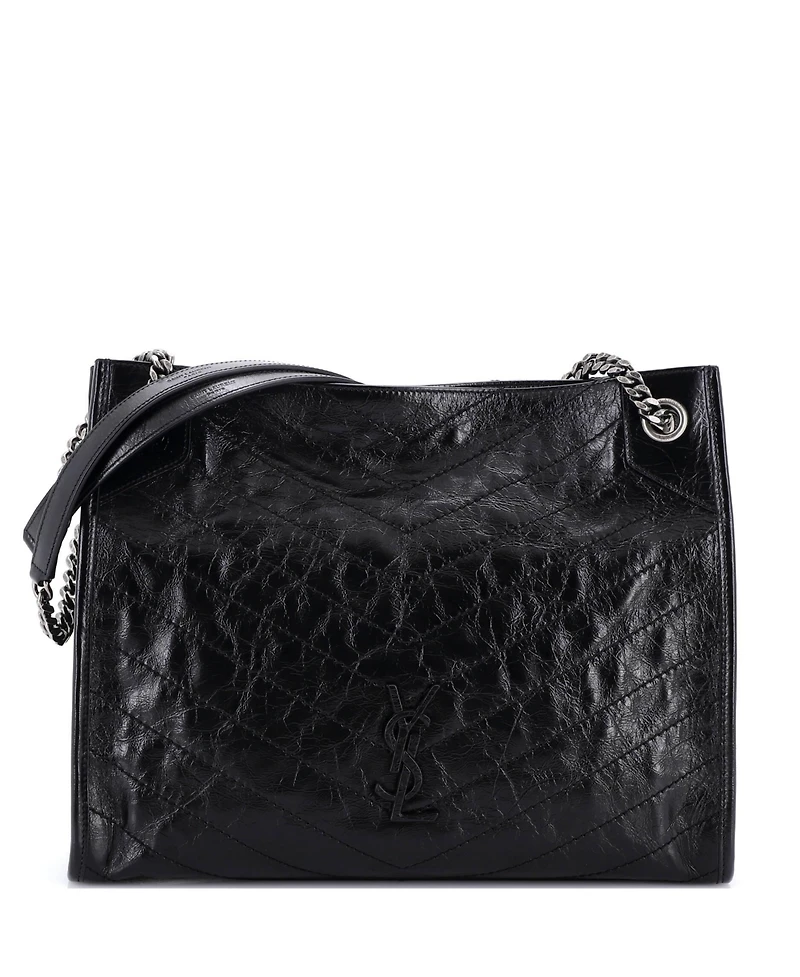 Pre-Owned Saint Laurent Medium Niki Shopping Tote Matelasse Chevron Leather