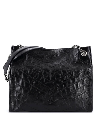 Pre-Owned Saint Laurent Medium Niki Shopping Tote Matelasse Chevron Leather