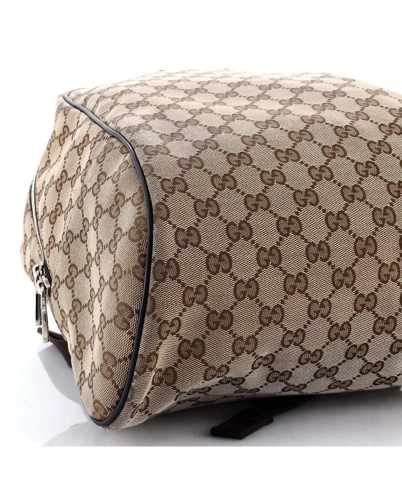 Pre-Owned Gucci Zip Around Travel Backpack Gg Canvas