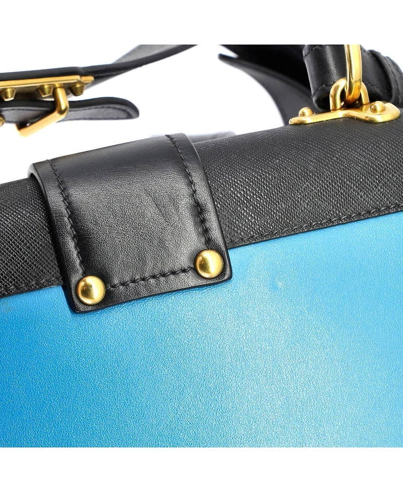 Pre-Owned Prada Small Cahier Crossbody Bag Leather and Saffiano Leather