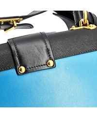 Pre-Owned Prada Small Cahier Crossbody Bag Leather and Saffiano Leather