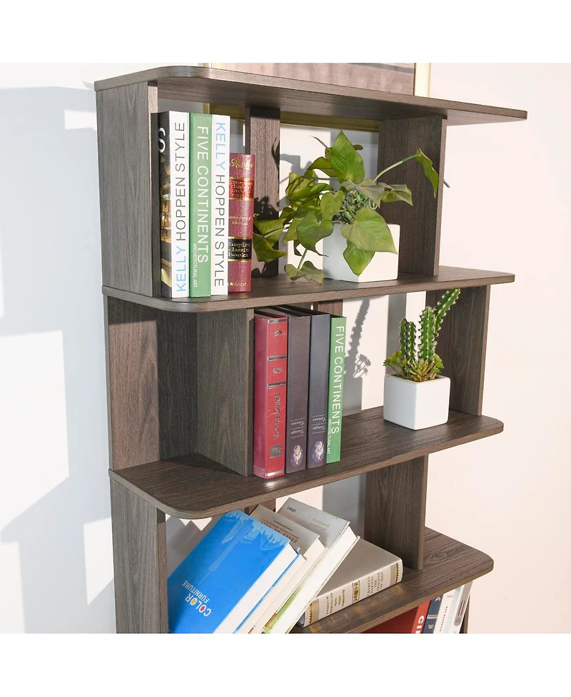 Streamdale Furniture Tier Open Bookshelf Mdf Display Shelving