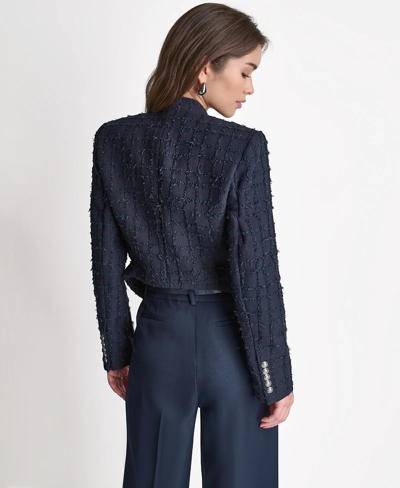 Bcbg Women's Open-Front Stand Collar Jacket