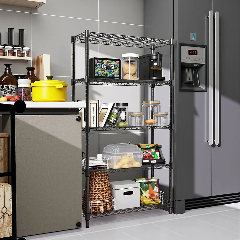 Streamdale Furniture Heavy Duty 5-Tier Steel Utility Shelving Unit Organizer