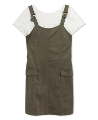 Speechless Girls' 7-16 Short-Sleeve T-Shirt and Dress, 2-Piece Set