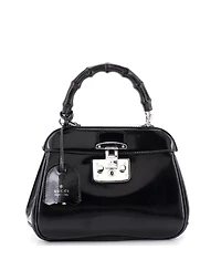 Pre-Owned Gucci Mini Lady Lock Bamboo Top Handle Bag Leather