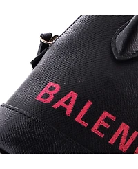Pre-Owned Balenciaga Xxs Logo Ville Bag Leather