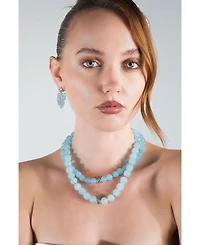 Classicharms Isla Cascade Cluster Aquamarine Bead Drop Earrings