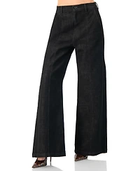 Ivonne Women's High-Waisted Wide-Leg Denim Jeans